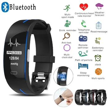 

Teamyo Smart Bracelet Fitness Tracker Wristband ECG+PPG Monitor Activity Heart Rate Smartband Sleeping Monitor Smart Watch