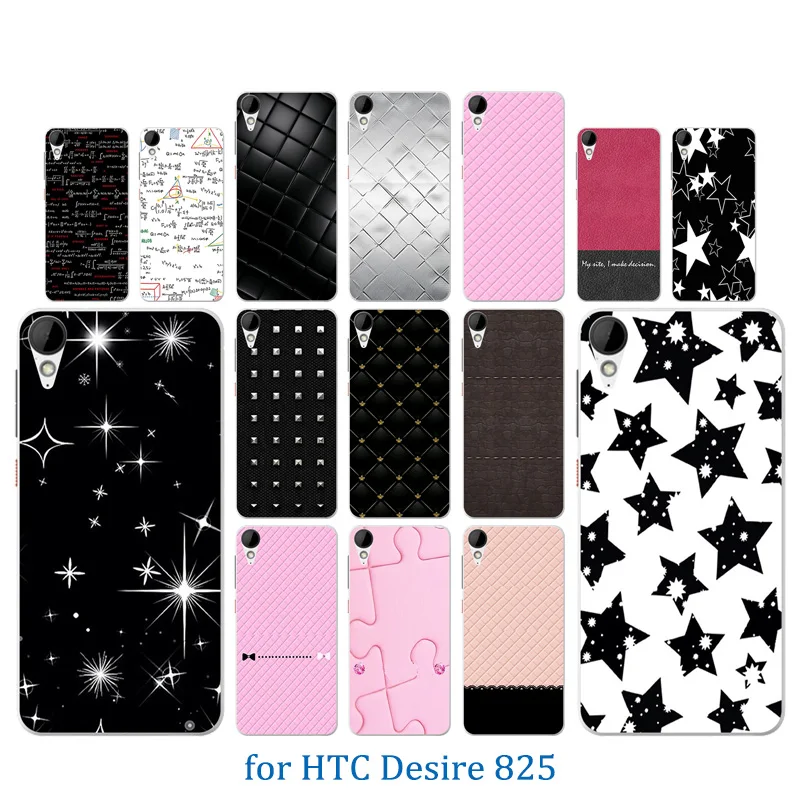 Модные чехлы для HTC Desire 825 мягкая силиконовая цветная задняя крышка с рисунком