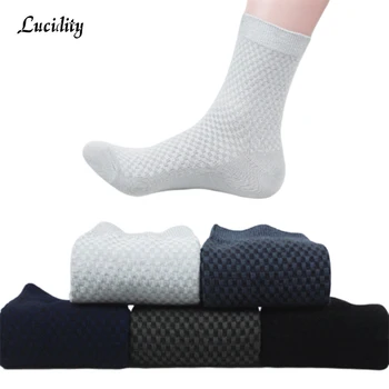 

New Bamboo Fiber Men Socks Classic Deodorant Business Brand Crew Socks Men Casual Compression Socks 5pairs/lot=10pieces