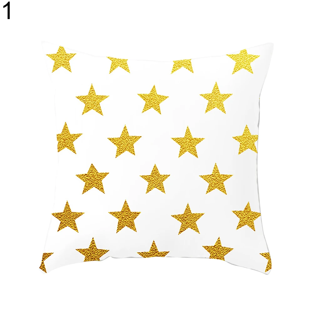45 см х 45 см Стильные звезды шаблон мягкий чехлы на подушки белая наволочка для Спальня Офис - Цвет: 1