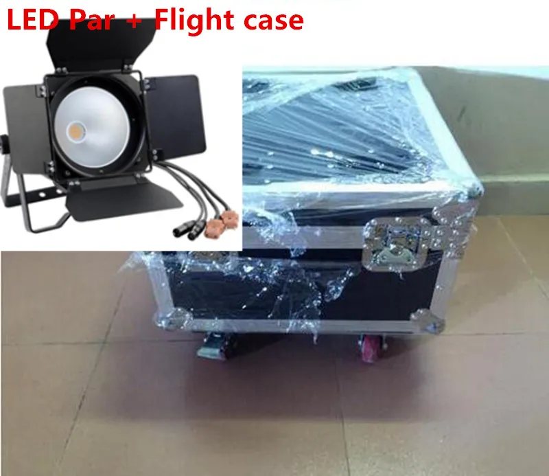 4X корпус полета 220 Вт COB RGBWA UV 6in 1/RGBW 4in 1/RGB 3in 1/теплый белый холодный LED Par