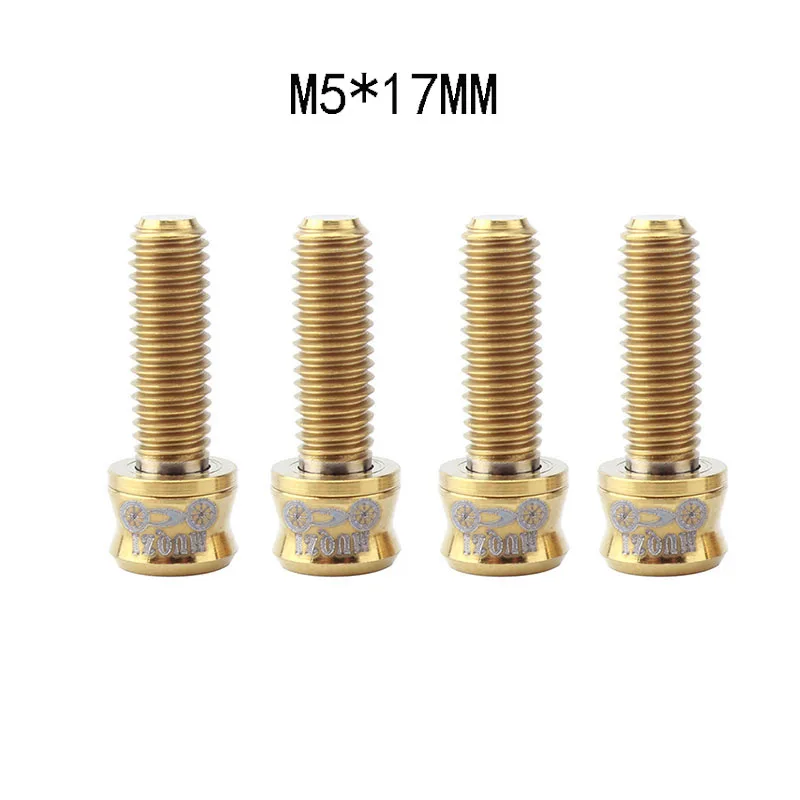 MUQZI 4 шт. болты для велосипедного штыря M5 * 15*17*19 M6 17*19 велосипедные ссветильник кие