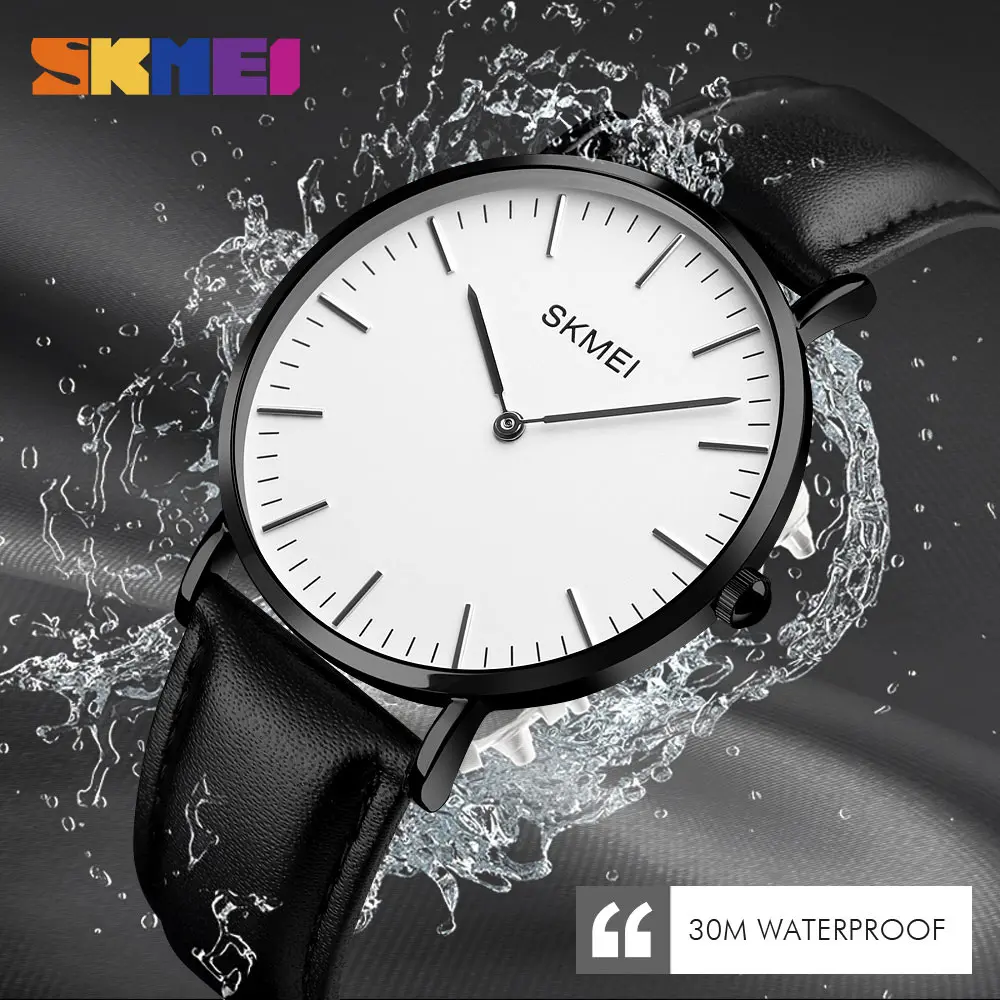 

New SKMEI Fashion Watches Women Couple Watches Ultra thin Quartz Watch Elegant Dress Ladies Watch Women Wristwatch Montre Femme