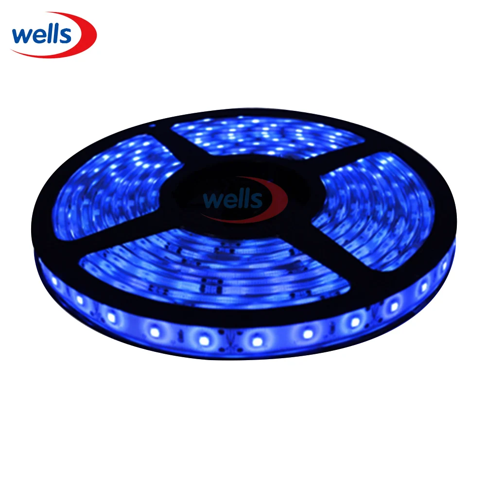 Big Discount SSM 24V Car 5M Flexible Water house proof 3528 SMD 300 LED Strip Light 500cm Blue 