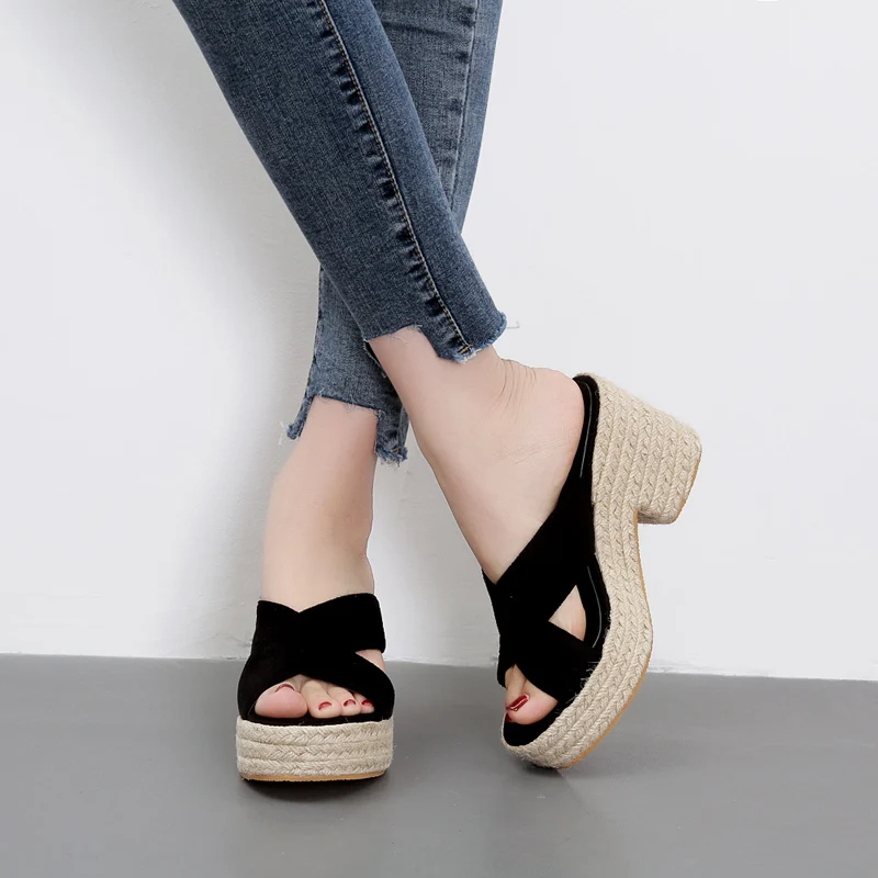 chunky platform square heel