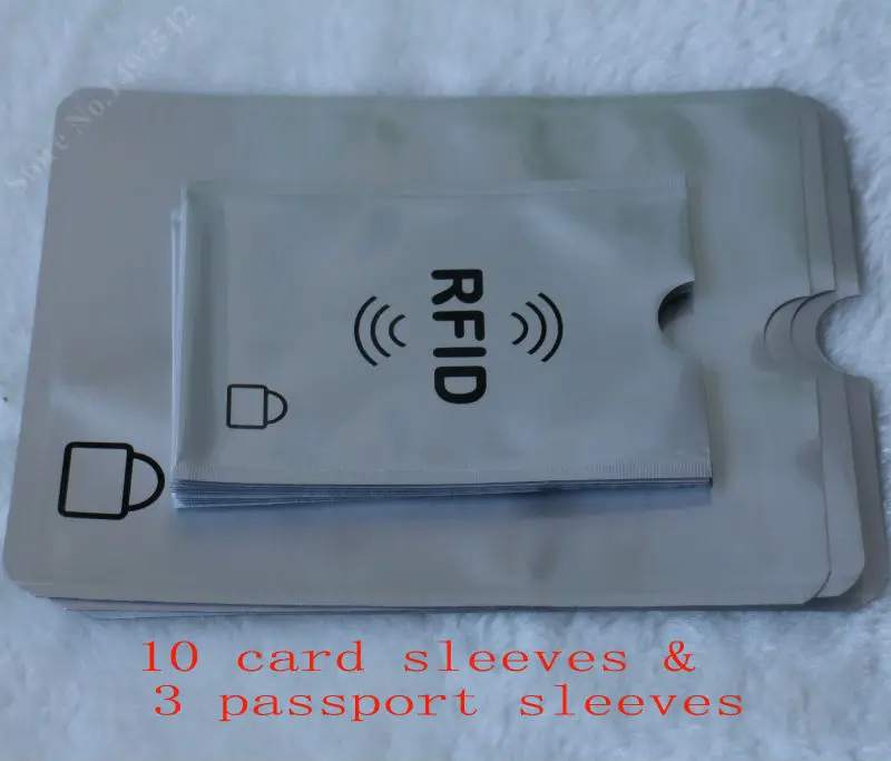10+3pcs Anti Theft RFID Credit Card Protector RFID Blocking Sleeve