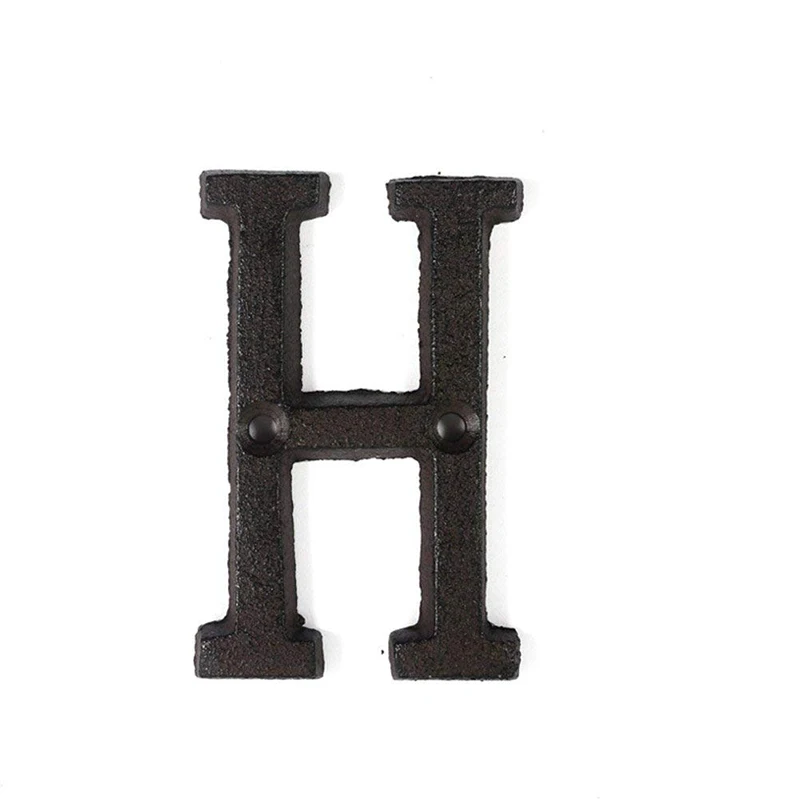 

Novel Metal Letters Numbers Cast Iron Decoration House Sign Doorplate DIY Cafe Wall Shipping