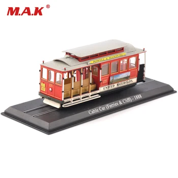 

For Collection 1/87 Vehicle Cable Car (Feeries & Cliff)-1888 Model Tram Toy Red Color Model Toys for Kid Children Gift