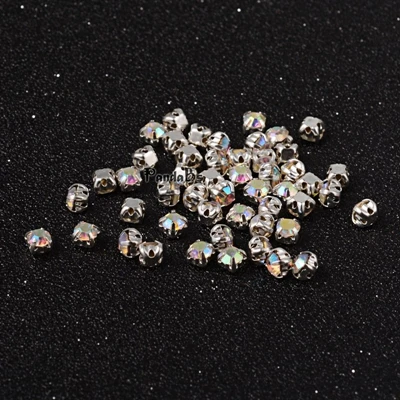 200 x Mixed Color Acrylic Rhinestone Montee Five-Hole Beads with Brass Findings