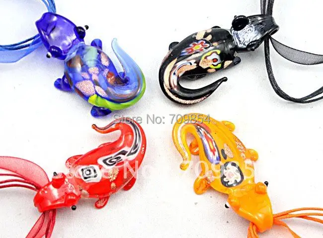 Cute Animal-shape Mix Color Murano Glass Lampwork Trendy Pendant for earring accessories 8pcs/#BR1 | Украшения и аксессуары