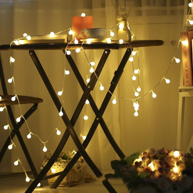 Usb Small White Ball Garland Light String For Tree Garland Light String For Tree
