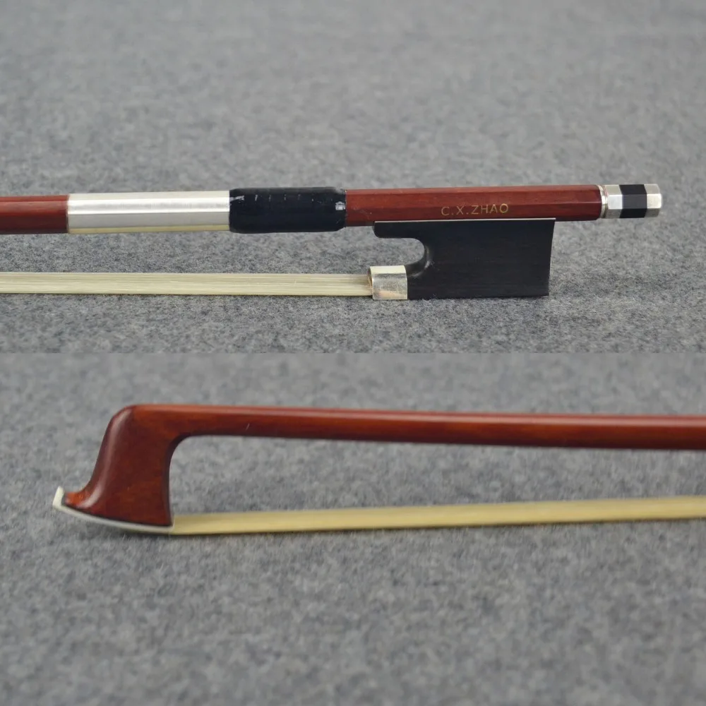 

4/4 Size Master Pernambuco VIOLIN BOW High Quality Ebony Frog and Horsehair Pure Silver Fitted Violin Accessories Fast Shipping
