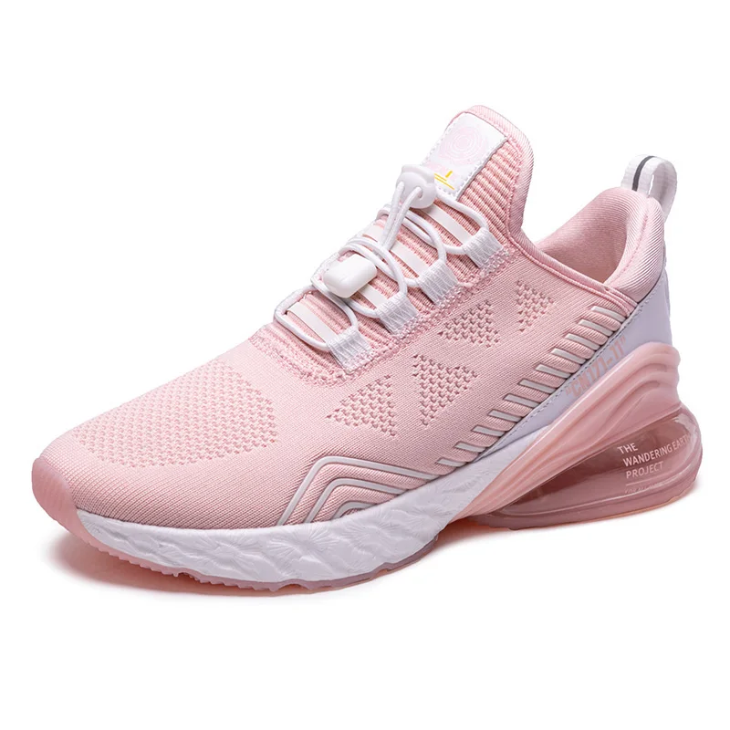 ONEMIX кроссовки Мужская обувь для бега Спортивная амортизация дышащая трикотажная сетка женская уличная спортивная обувь оригинальная аутентичная - Цвет: Pink Gold