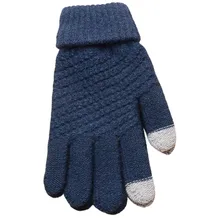 Вязаные перчатки из искусственной шерсти мужские и женские зимние теплые варежки для взрослых на открытом воздухе Guantes luvas de inverno vareжки для женщин