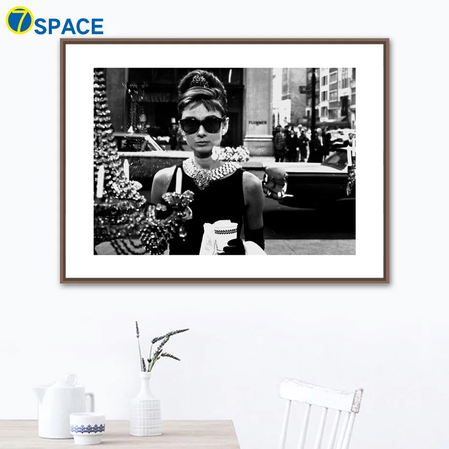 Audrey Hepburn Wall Art Print Canvas Painting Nordic Posters And Prints Black And White Wall For Living Room Decoration in Painting & Calligraphy