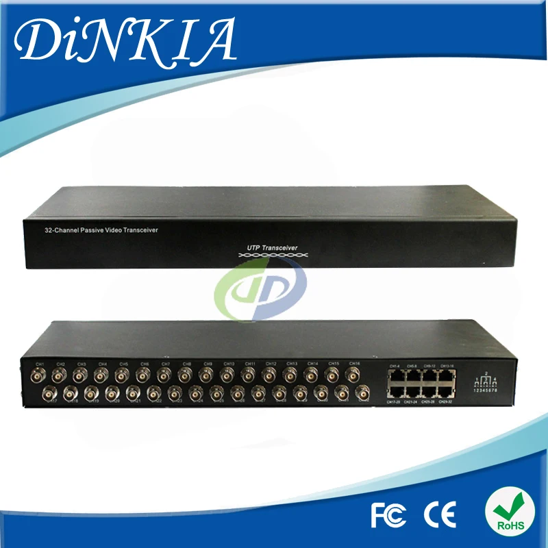 

32 channel UTP network balun video transceiver,high-density 19",1U rack mount metal case, 3 years warranty,DS-UP321C