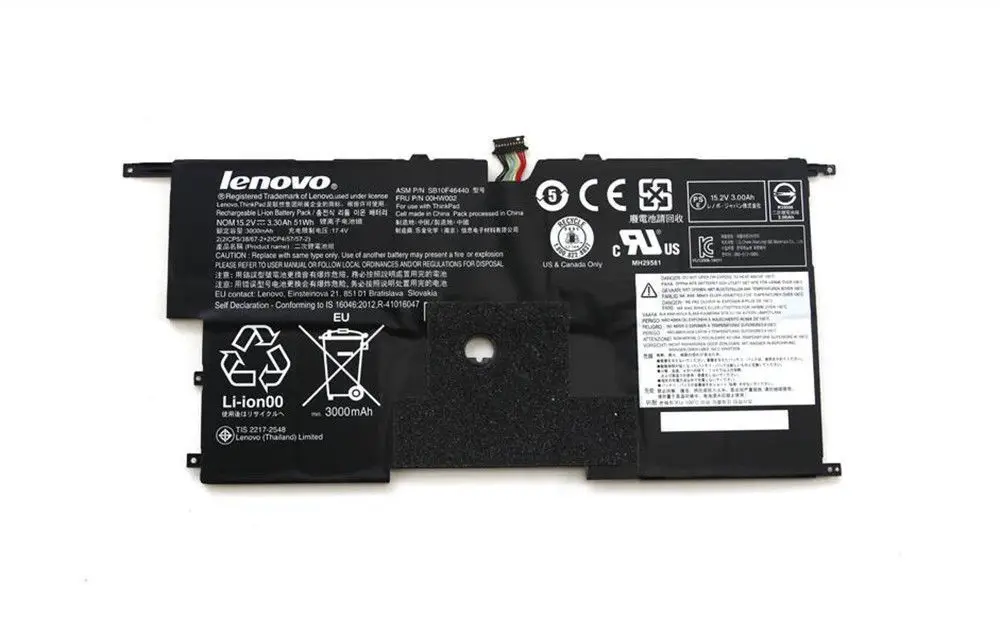 Новый оригинальный аккумулятор для Lenovo ThinkPad X1 Carbon generation 3 Ultrabook 2015 года 00HW002 00HW003