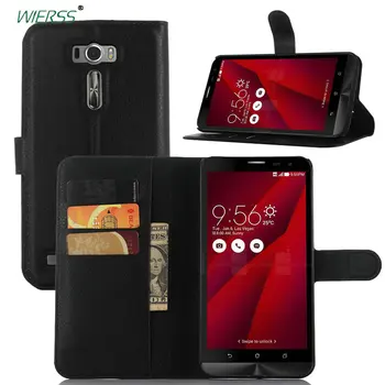 

Wallet Flip Leather Case for Asus ZenFone 2 Laser ZE601KL ZE600KL 6-inch Leather back Cover case with Stand Etui Coque funda>