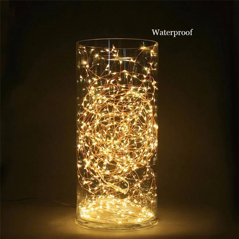 

20M 200leds Copper wire Solar powered led string light Waterproof Wire Rope Light Home Decor lamp Outdoor Patio Garden Party