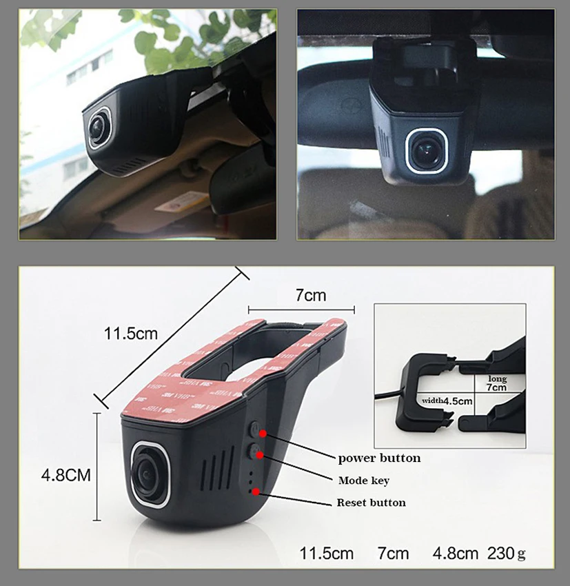 Цифровой видеорегистратор YESSUN HD 1080P для передней панели автомобиля|dash cam|black boxdriving