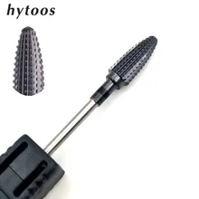 HYTOOS Black Titanium Tungsten Carbide Nail Drill Bit 3/32″ Bits For Manicure Pedicure Electric Drill Accessories Milling Tools