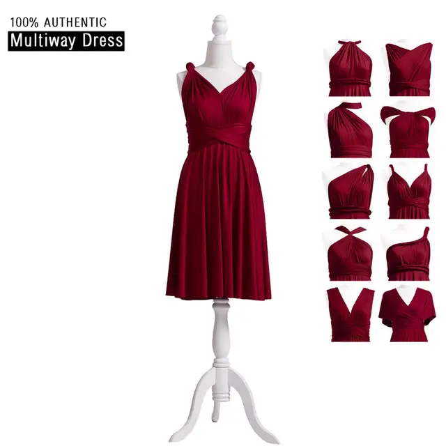 maroon infinity gown