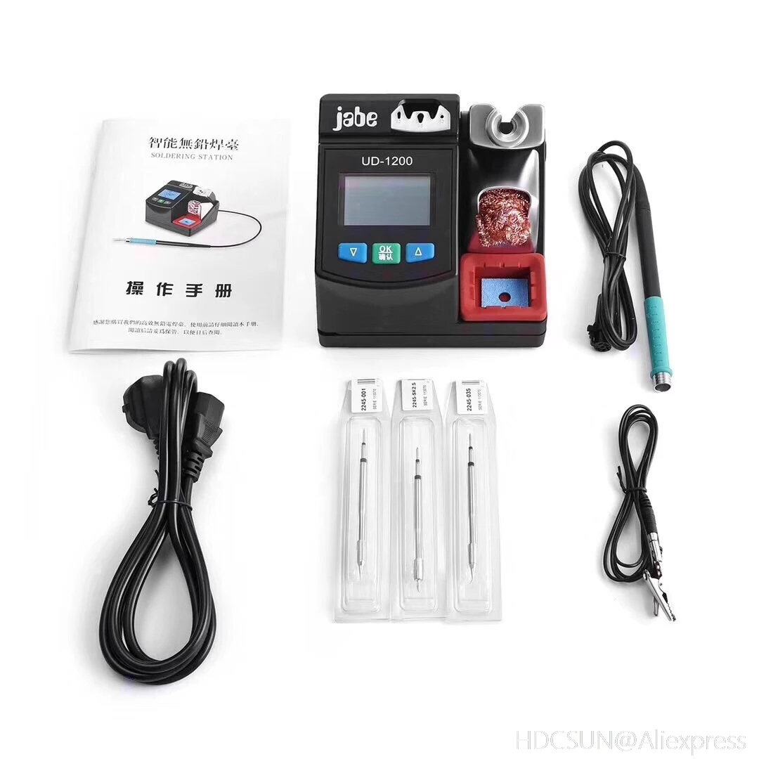 

Jabe UD-1200 Precision Lead-free Soldering Station Smart 2.5S Rapid Heating with Dual Channel Power Supply Heating System