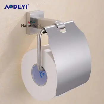 

AODEYI Brushed Nickel 304# Stainless Steel Paper Box Roll Holder Toilet Paper Holder Tissue Box Bathroom Accessories Tool