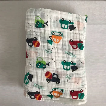 Newborn Baby Infant Kid Blanket Cartoon Cute Floral Soft Muslin Cotton Gauze Receiving Blankets Sleeping Blanket Wrap Bath Towel aibeile 2018 new high quality flannel baby blanket newborn super soft cartoon blankets 100 110 cm for beds thick warm kid