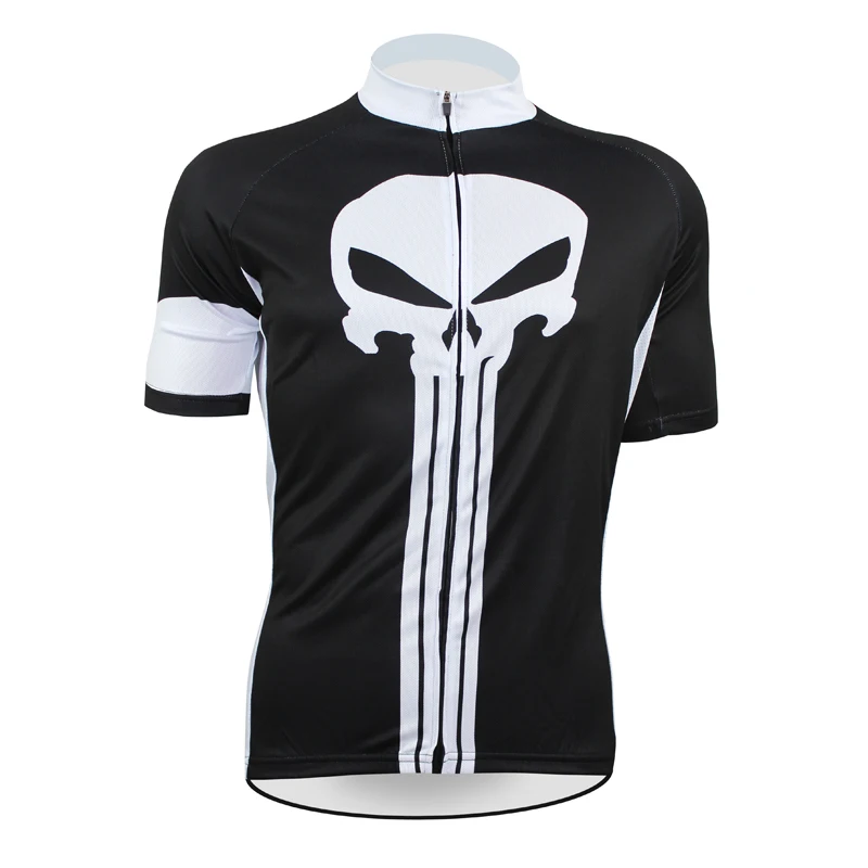 Мужская велосипедная рубашка roupa ciclismo ropa hombre черная/белая с черепом 2019 | Спорт и
