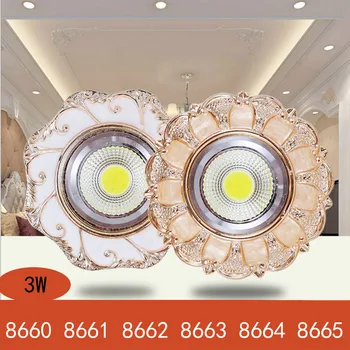

3W Aisle Backdrop LED Ceiling Light, LED Retro Built-in Ceiling Light,Led COB Panel Light For Living Room Corridor AC220V