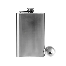 5oz Hip Flask Screw Cap Funnel Cap Stainless Drink Liquor Whisky Alcohol HG99