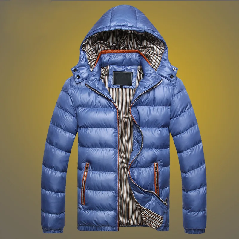 

Shiny Winter Jacket Men Thermal Parkas Male Padded Coat Warm Hooded Outwear WaterProof Thickening Hooded Outerwear 5XL 4XL