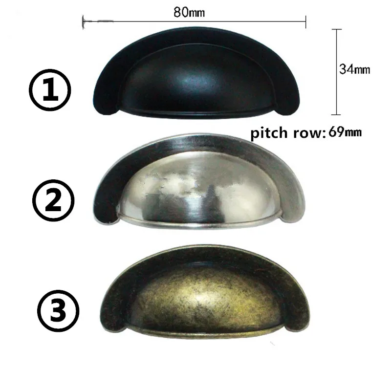 80 мм Ретро цинковый сплав для ящика кухонного шкафа дверные ручки мебельные ручки, фурнитура антикварный шкаф металлический корпус ручки