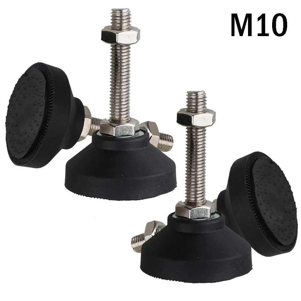 Регулируемые нивелировочные ножки M8 M10 M12 M16 резьба черная мебельная Лапка