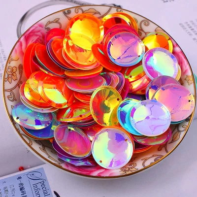 20mm Large Size Cup  Two Holes Round Sequins for Crafts Sewing Diy With 10 colors for option