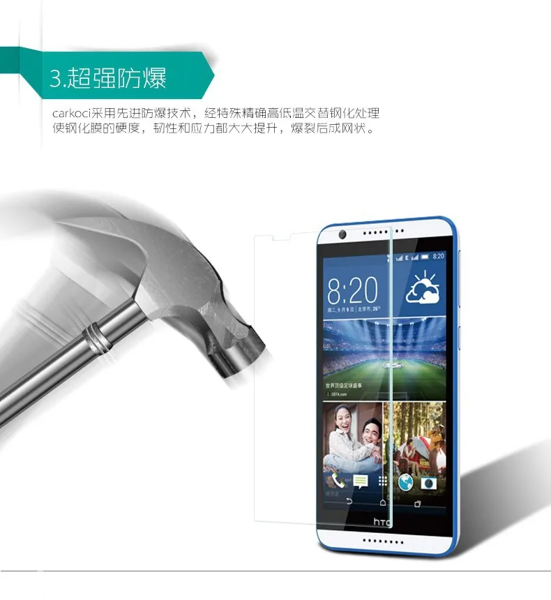 

Wolfsay 2PCS Screen Protector For Glass HTC Desire 820 Tempered Glass For HTC Desire 820 Glass For HTC 820 Protective Film