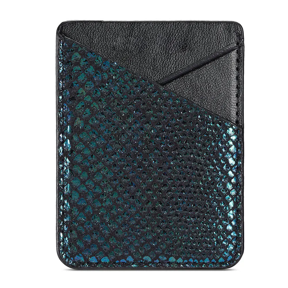 

Credit Card Stick-on Back Pocket Cell Phone Sticker Pouch Adhesive Wallet PU Leather Card Holder Fashion Portable Universal