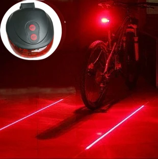 

(5LED+2Laser) Retail free shipping factory Cycling Safety Bicycle Rear Lamp Bike Laser Tail Light Bicicleta 7 model Caution