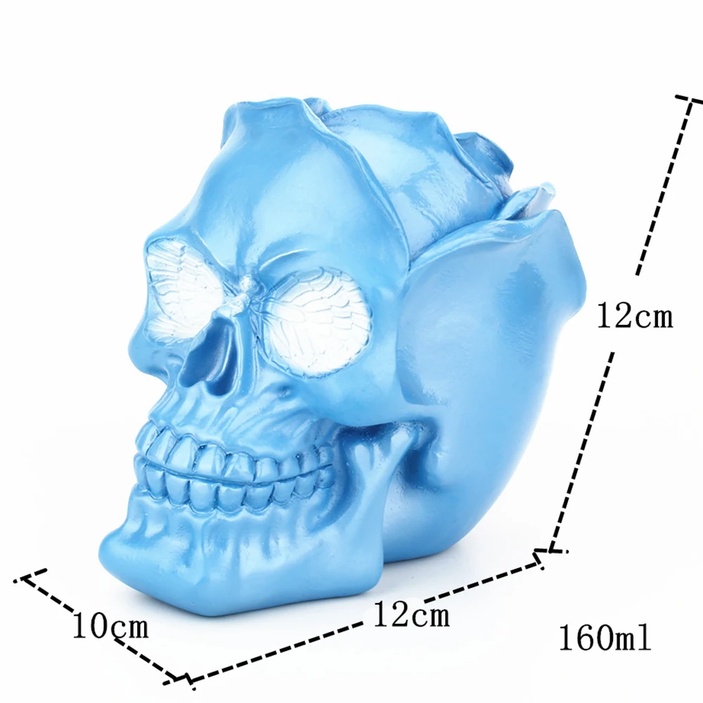 Бабочка Голубая роза череп макияж Органайзер макияж кусты чехол для хранения ручка держатель смола фигурка Женская комната украшение стола