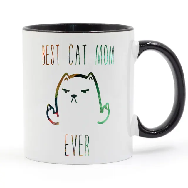 best cat mom ever coffee mug