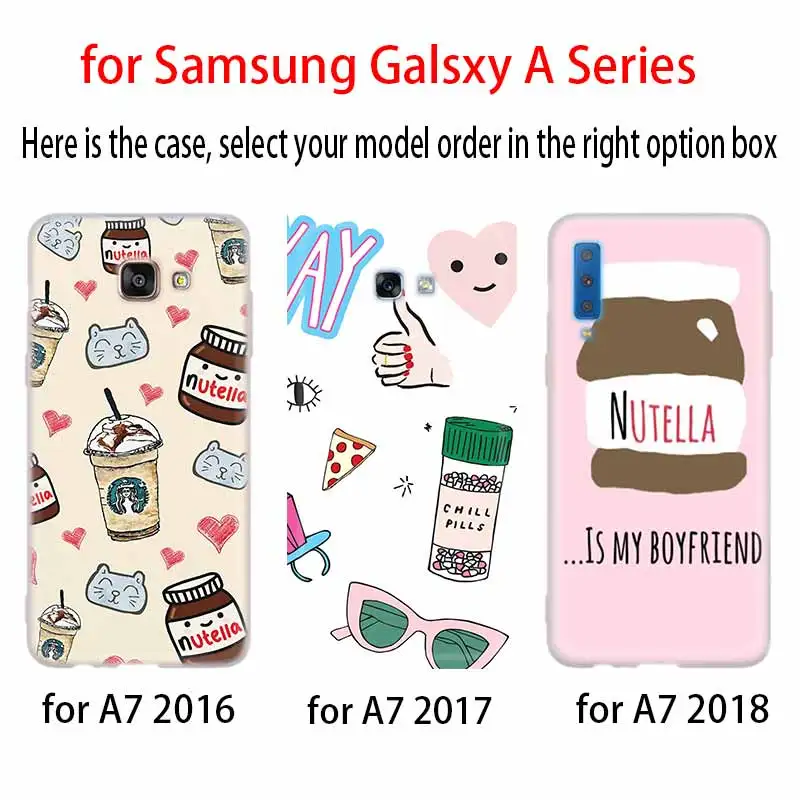 Силиконовый чехол для Samsung Galaxy A6 A8 A9 A7 A5 A3 Plus 2018 2017 2016 2015 A71 Star Funny Chills tulles Chocolate