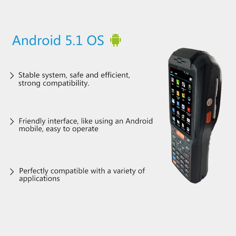 КПК ручной 4G Wifi Android сенсорный 1D/2D сканер штрих-кода NFC промышленный кпк