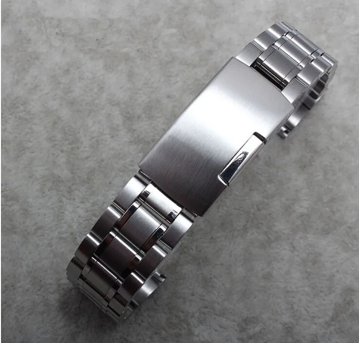 

New Mens Watch band 16mm 18mm 20mm 22mm 24mm Silver Stainless Steel Watch Band Strap Straight End Bracelet For Smart Watch