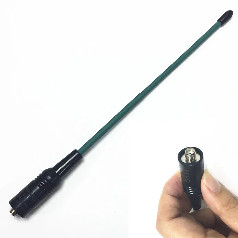 

OPX-701 Green Double Segment 144/430 SMA-F Antenna for TK3207 TK3207 G Baofeng uv5r puxing PX777 PX888 etc wakie talkie