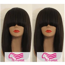 beautiful brazilian bob wigs short full lace human hair wigs with thick bangs glueless short bob wigs for black women