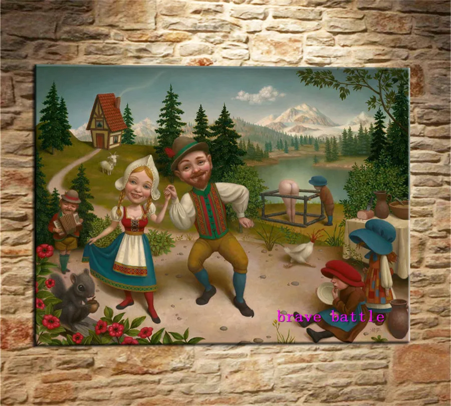 

Mark Ryden Childish Strange Dark World Canvas Painting Living Room Bedroom Home Decor Modern Mural Art Oil Painting #023