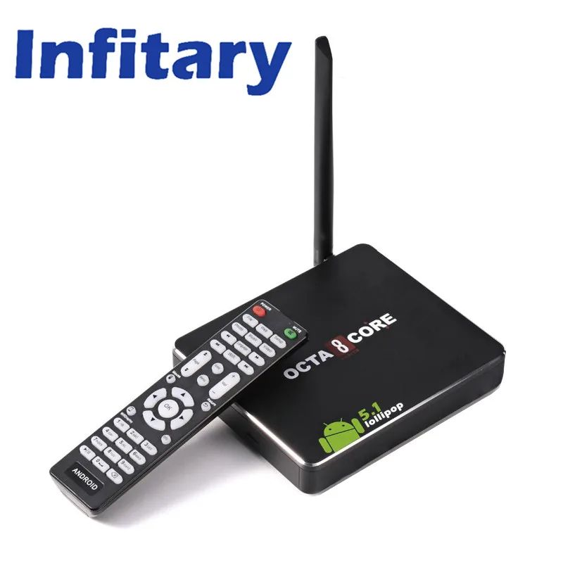 Android ТВ сетевая Smart коробка OCTA 8 ядра RK3368 64 укус 1 ГБ + ГБ/2 16 WI FI Bluetooth Media Player Декодер