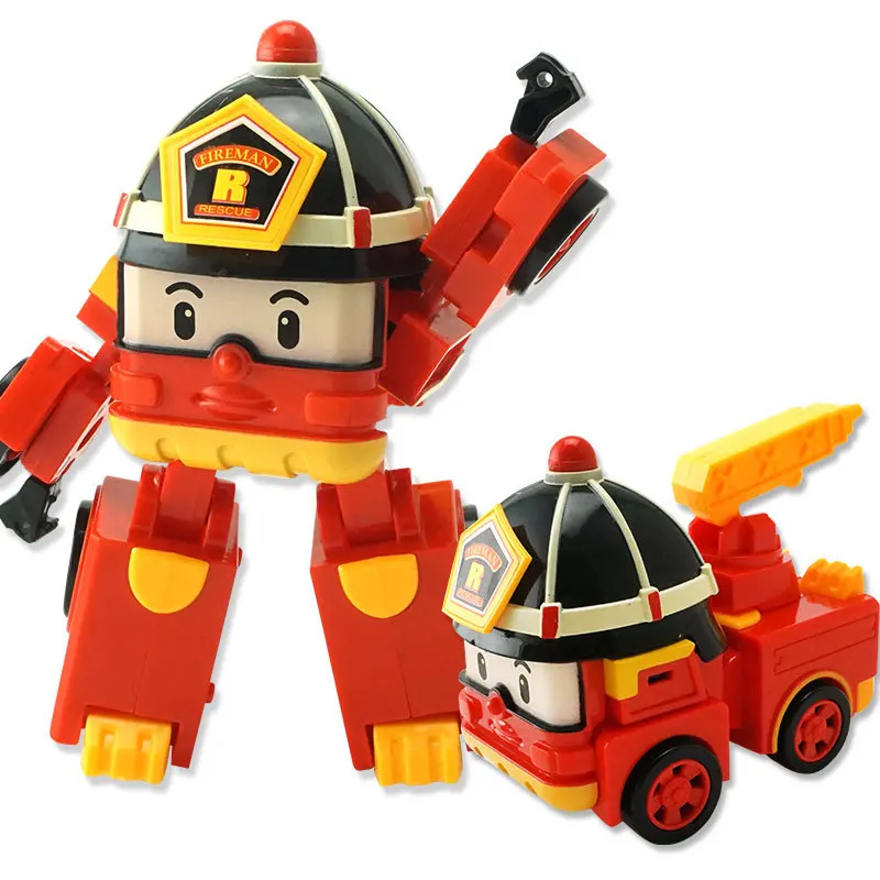 6 Styles Action Figure Robocar Korea Robot Car Transformation Baby Toys Red Blue Green Pink Kid Gift for Children Gift