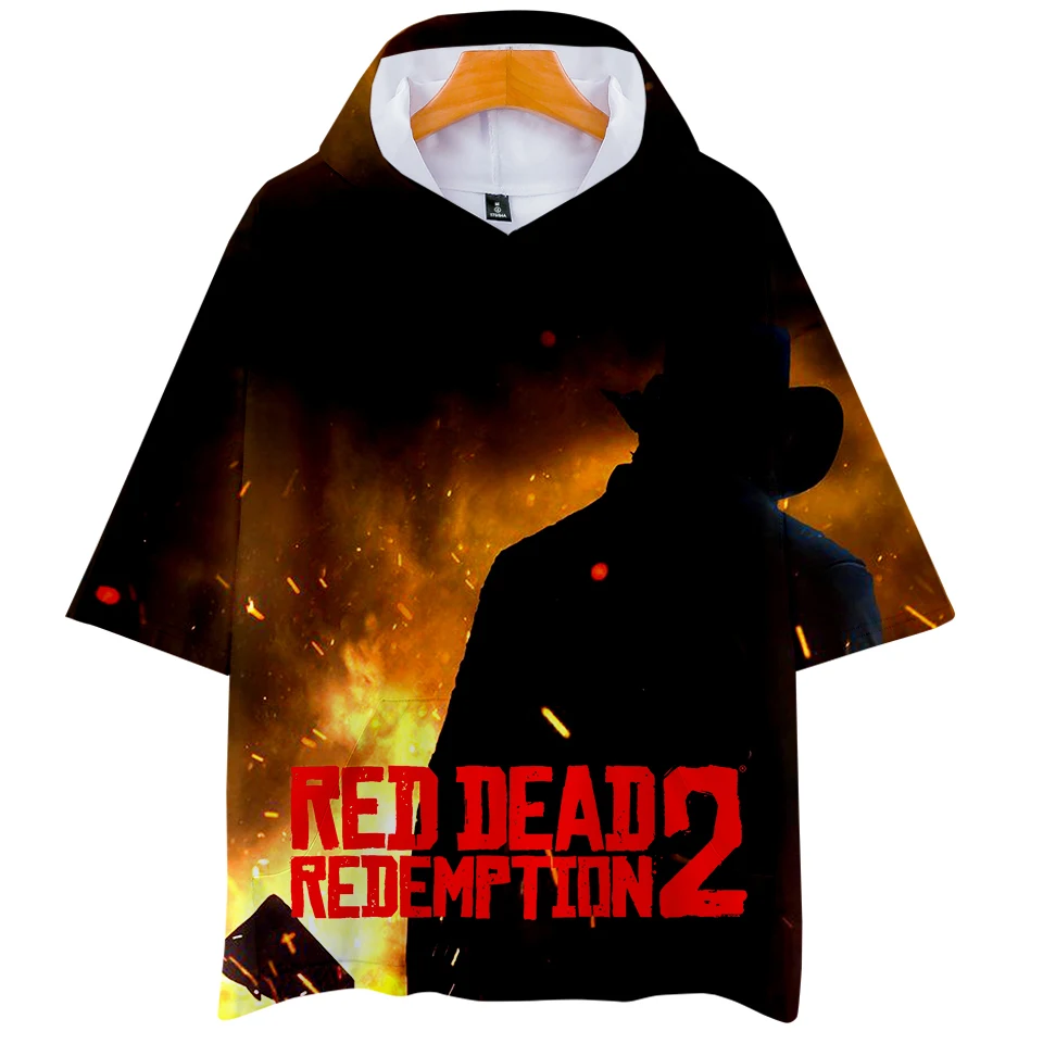 

KPOP RED DEAD REDEMPTION 2 3D Autumn Women/Men Short Hoodies Anime Hooides Sweatshirts Hip Hop Men Cool Hoodies Print 4XL